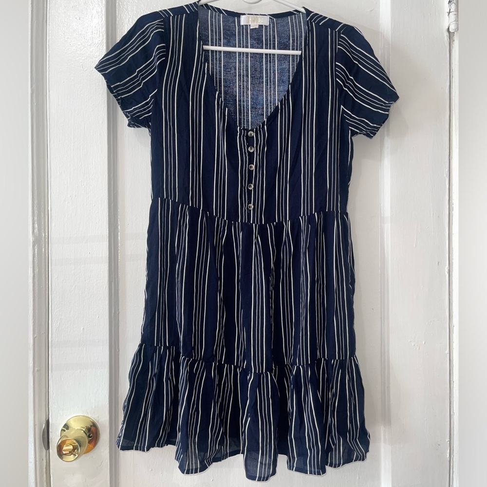 CHANCE Blue Striped Dress (S)